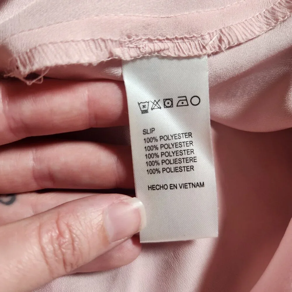 Betsey Johnson Vintage 90s Floral Rose Tori Pink Slip Dress Urban Outfit… - Picture 10 of 16